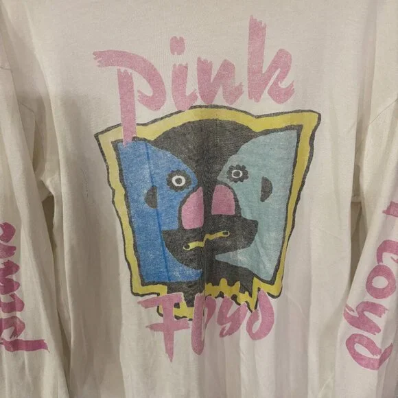 Daydreamer Pink Floyd Division bell long sleeve tee in Vintage white - Picture 4 of 7